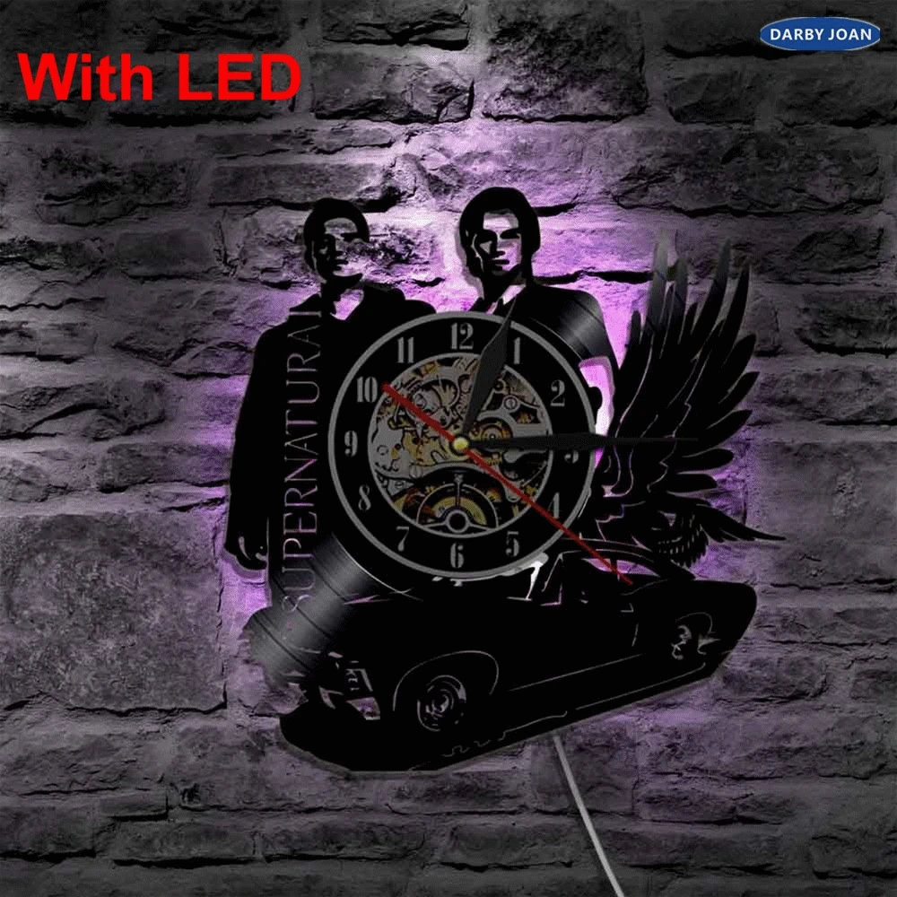 Виниловые настенные часы сверхъестественные дизайн плаката лучший подарок для