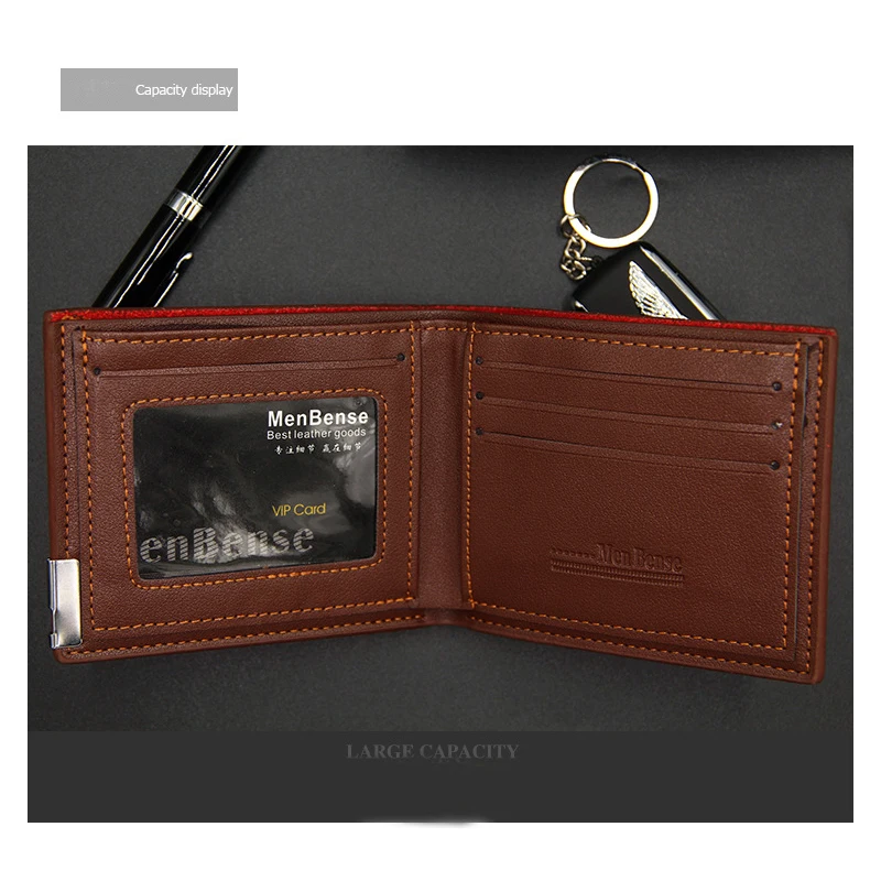 M R.L мужской кошелек из искусственной кожи с отделением для карт короткий кожаный