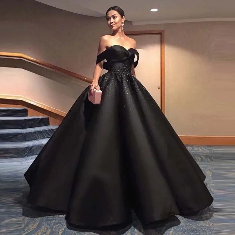 Черные шикарные вечерние платья Haute Couture бальное платье в стиле хиппи Саудовской