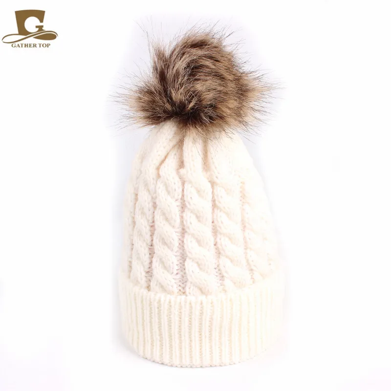 Зимние для девочек и мальчиков мяч Кепки пом Англичане зимняя шапка девочки