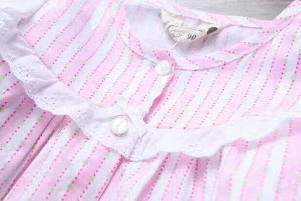 Children Clothes Sets Baby Girls Lace Sleepwear Long Sleeves Leisure Wear Kids Pajamas Girl Boy 2-8 yrs | Детская одежда и обувь