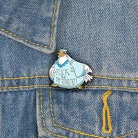 xedz cute blue chicken mom metal enamel badge brooch charming cartoon animal shirt backpack lapel pin jewelry