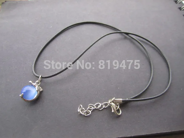 Подвеска в виде кота Ожерелье Из Стекла кошачий глаз ювелирные изделия для