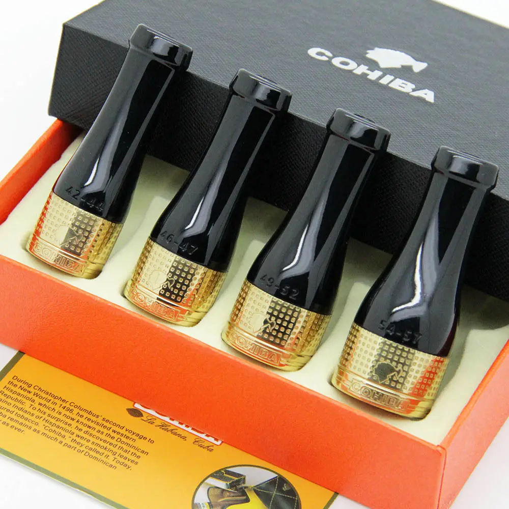 COHIBA Golss Gold Pure Медный пластик сигарная Труба Держатель сопла 4 размера (42-57 кольцо