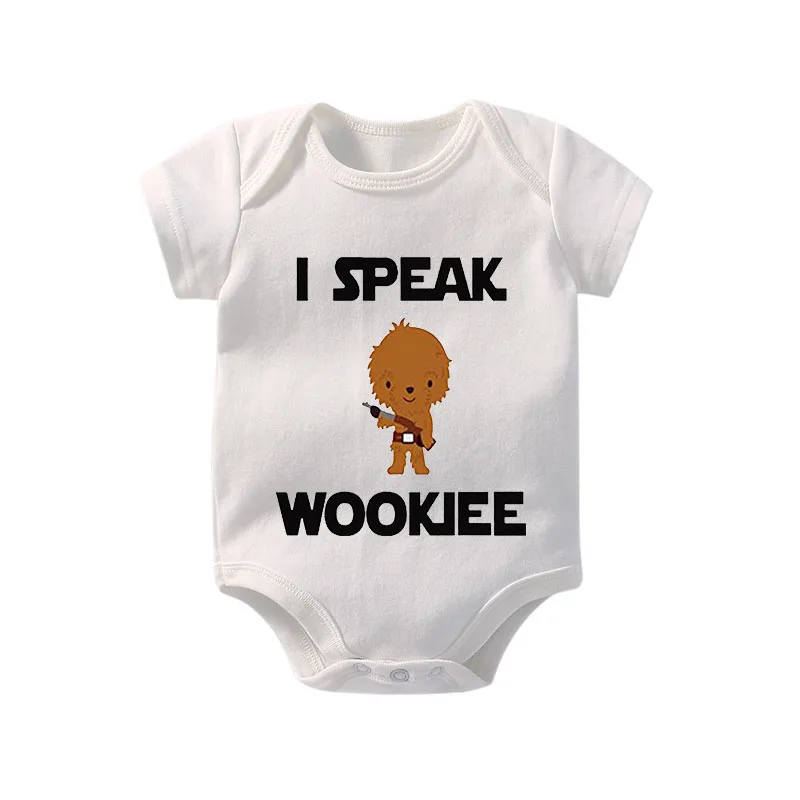 

Ysculbutol New Design fashion I SPEAK WOOKIEE baby bodysuit customized baby boy girl clothes