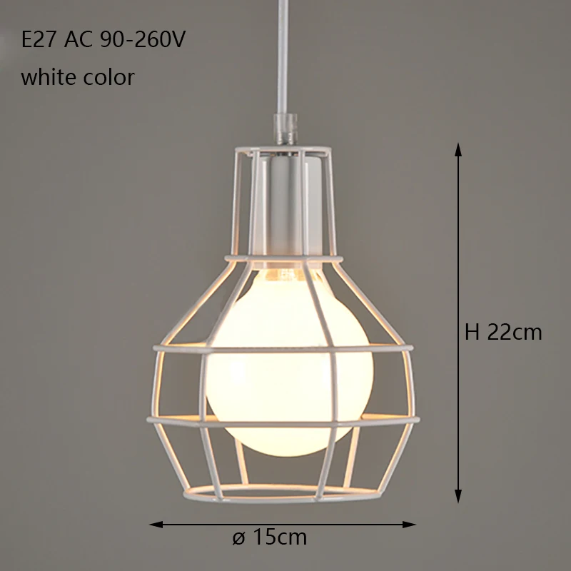 4 цвета чердак склад стиль ретро промышленный железный каркас подвесные лампы