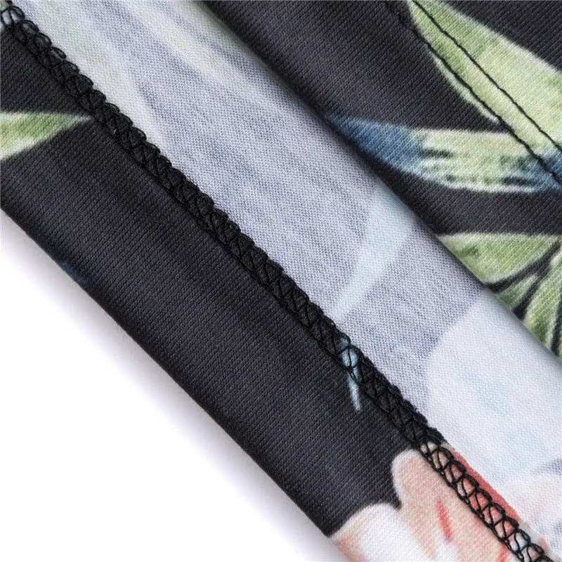 2016 женщины лето свободного покроя короткие топы полный печать женщин обрезать