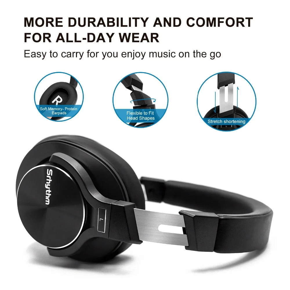 Наушники с шумоподавлением Bluetooth беспроводные наушники глубокий бас ANC Складная