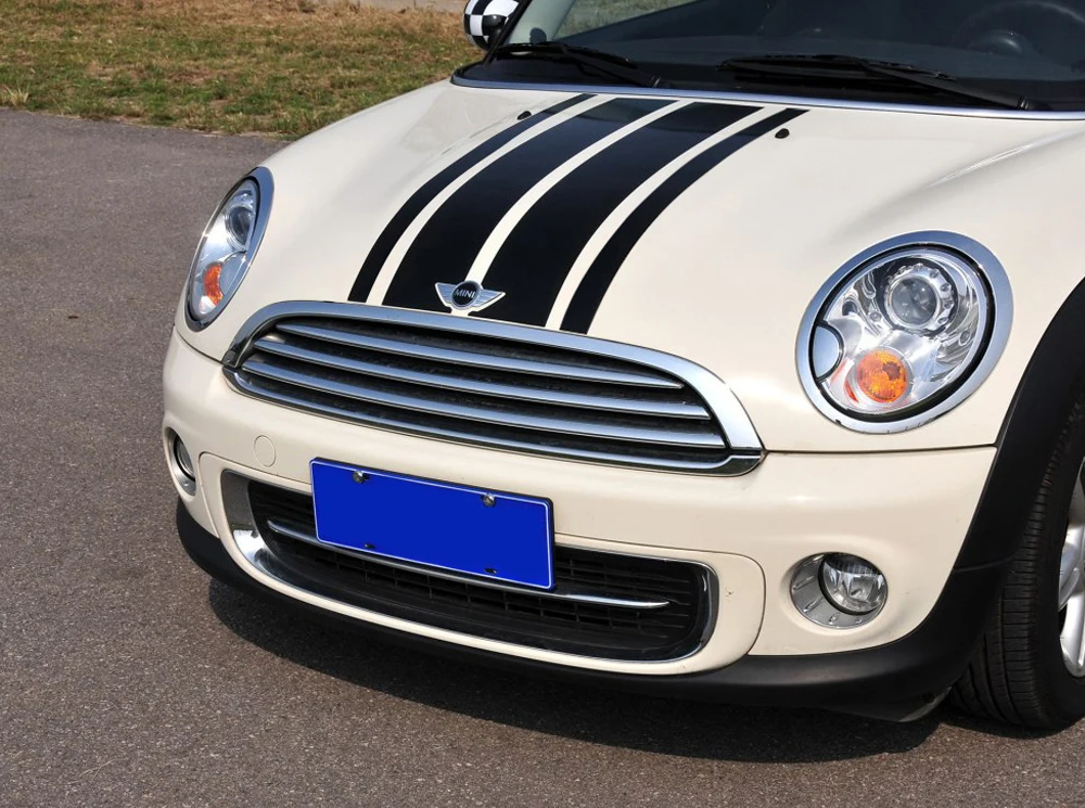 Капот автомобиля наклейки на капот полосы наклейка для Mini Cooper S JCW R55 R56 R60 R61 F54 F55 F56 F57 F60 аксессуары для земляков