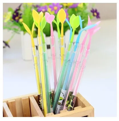 5 корней/лот Канцтовары свежие листья бобовые ростки гелевая ручка заглушка для