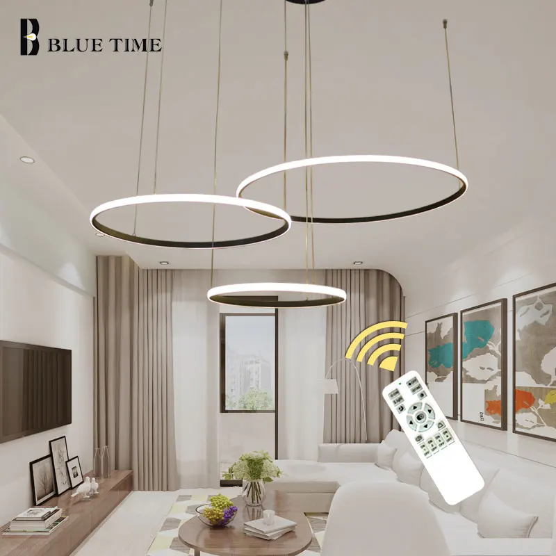 Black&ampWhite Body Modern LED Chandelier Lamps For Living Room Bedroom PVC Lighting Indoor Home Illumination AC 90-260V | Лампы и