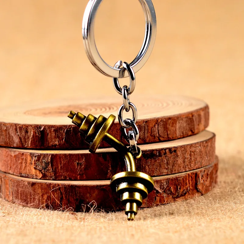 Брелок для гантели ретро брелок ключей инновационный portachiavi chaveiro llaveros hombre