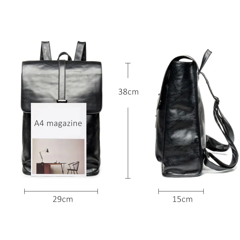 Мужской винтажный повседневный рюкзак с usb зарядкой рюкзаки из искусственной