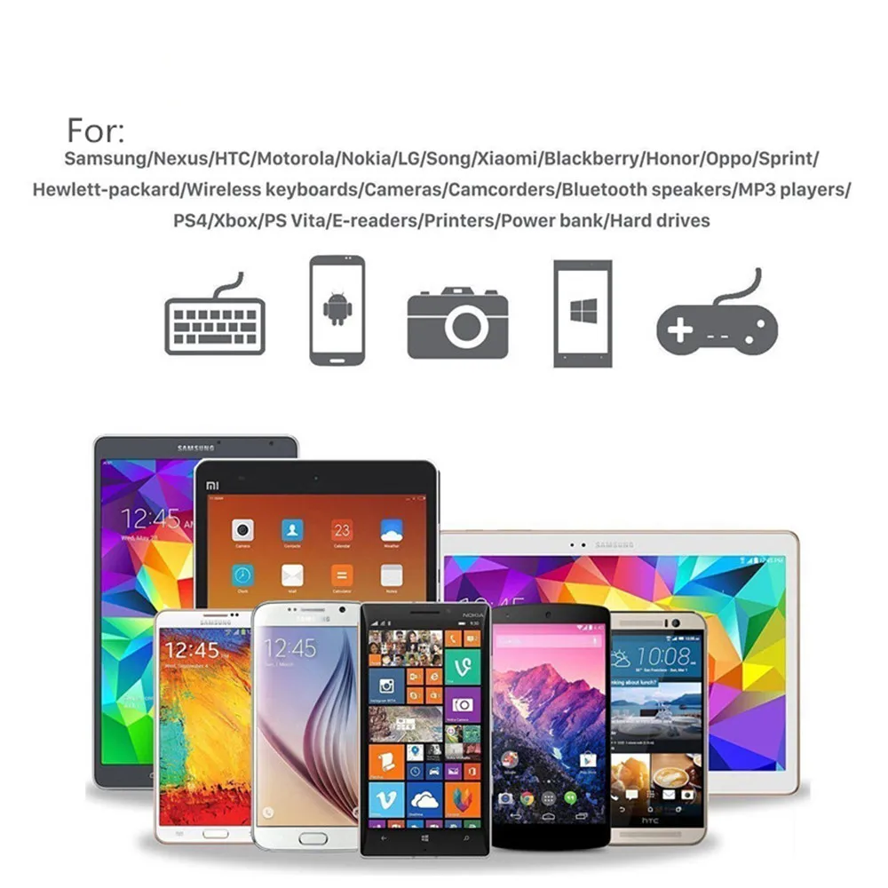 Светодиодный кабель Micro USB для зарядки и синхронизации данных 1 м iPhone 6S Android Тип C