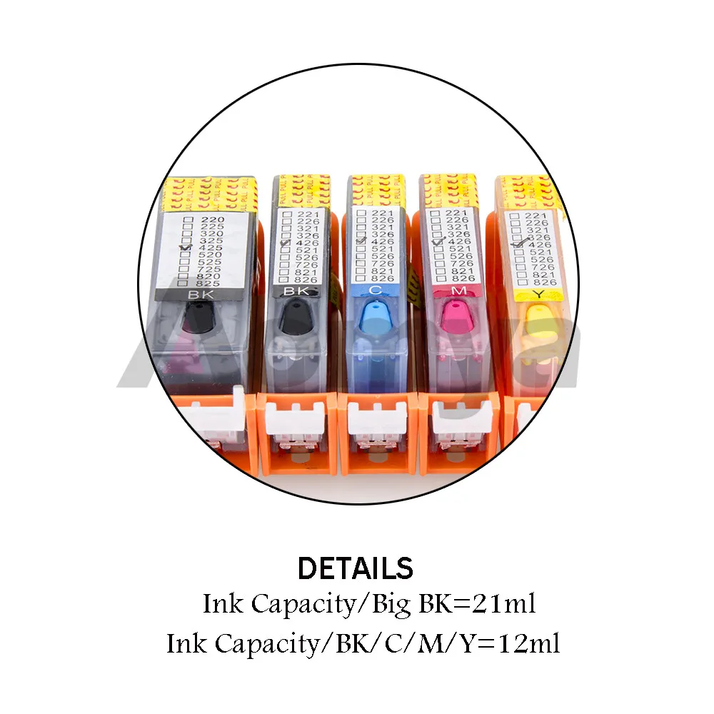 Многоразового картридж PGI-425 серии 426 для принтеров Canon IP4840 IP4940 IX6540 MG5140 MG5240 MG5340 MX714