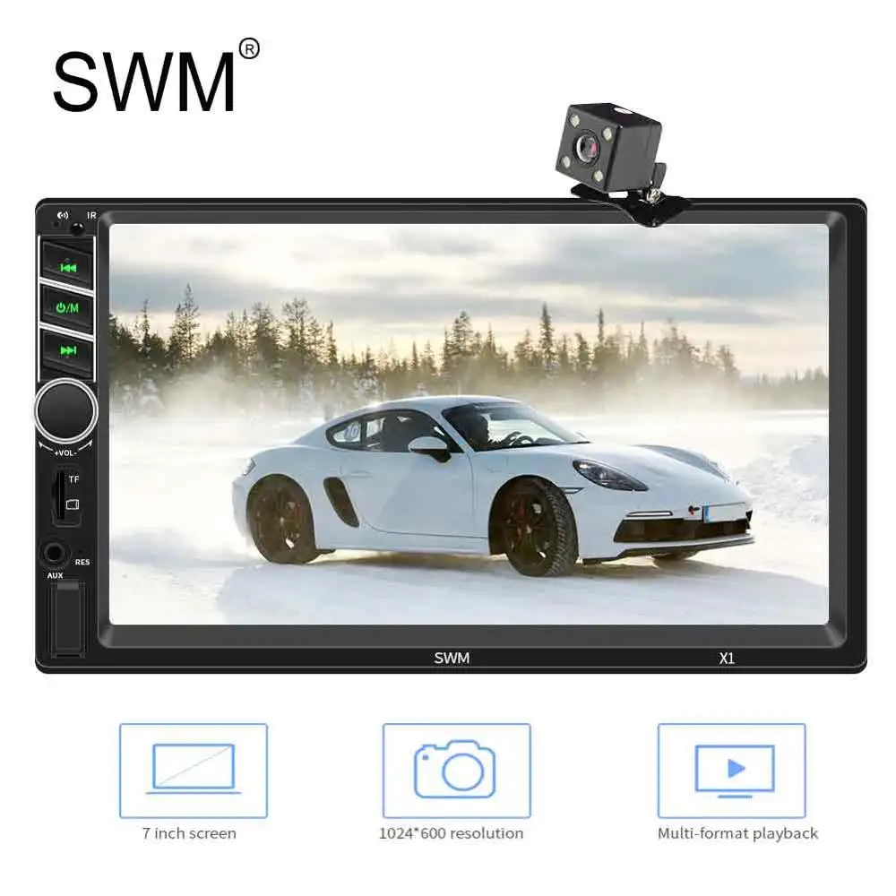 SWM 2 din 7 &quot автомобильное радио стерео Мультимедиа Кассетный плеер авторадио