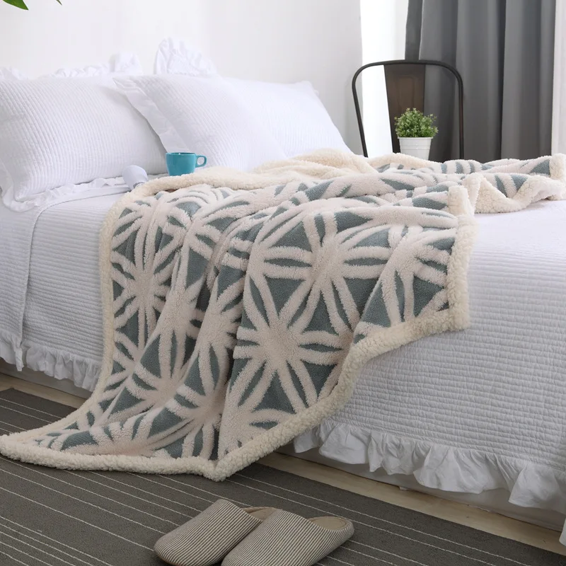 Супер мягкое Коралловое флисовое шерпа одеяло для дивана в клетку розовый синий