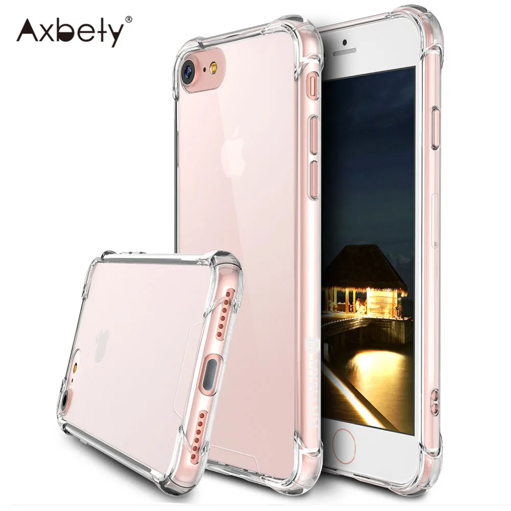 Axbety чехол для iPhone XS Max ударопрочный прозрачный из поликарбоната 8 7 Plus 6s /XS жесткий |