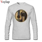 2017 Yin Yang дизайн старая и изношенная акустическая футболка с гитарами для мужчин с длинным рукавом хлопковые футболки топы для продажи