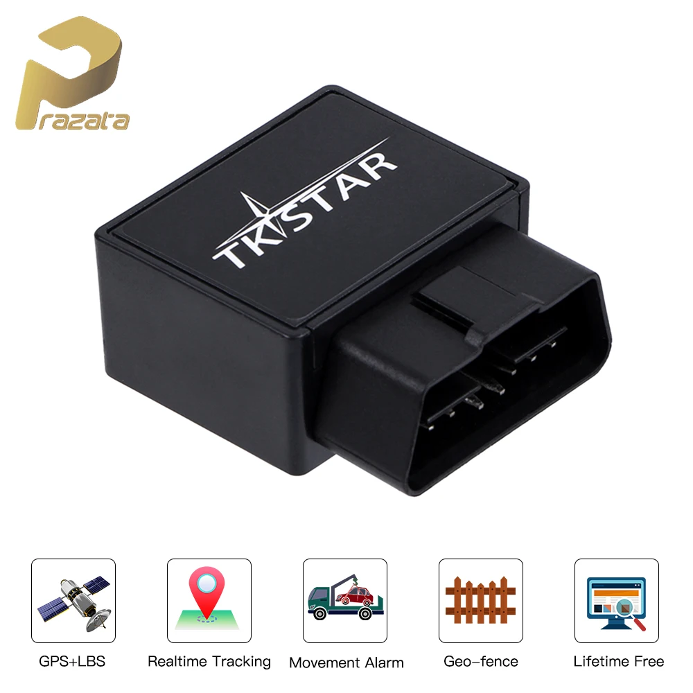 

TKSTAR Car GPS Tracker OBDII Realtime Tracking Vehicle GSM Locator Crawler TK816 Lifetime Free Web APP