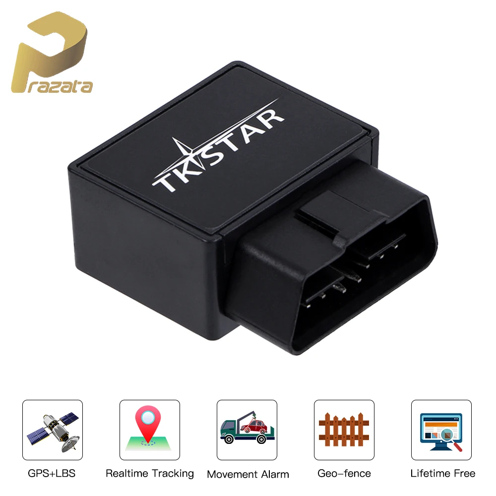 TKSTAR Автомобильный GPS трекер OBDII отслеживание в реальном времени GSM локатор