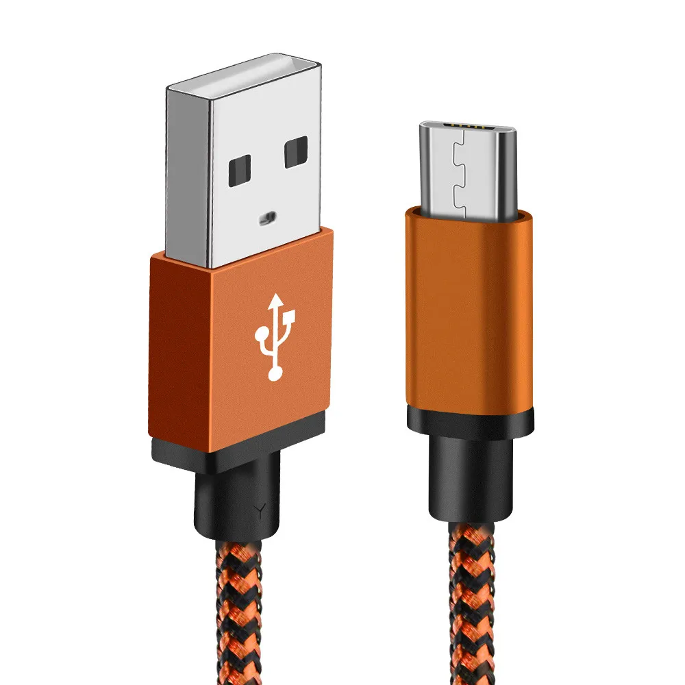 Быстрая зарядка Micro USB кабель плетеный для передачи данных мобильный телефон
