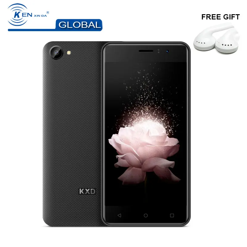 Черный KXD W50 3g 5 0 &quotMTK6580 1 ГБ + 8 4 ядра Andriod6.0 OS 5MP двойной Камера Dual Sim 2100 мАч Батарея