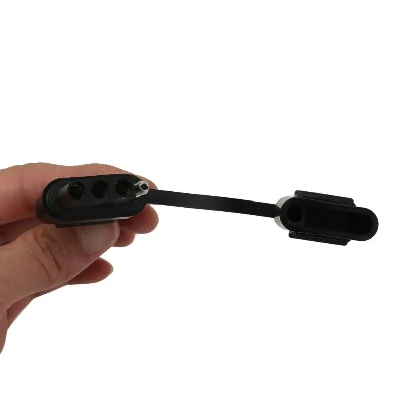 

American 4 Pole Shrouded Flat Trailer Plug Connect 6/12/24V 4 pin Flat Trailer Socket with 32" Color-coded Lead Wire Cable Line