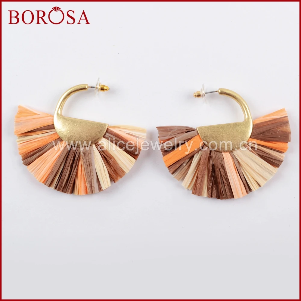 Женские серьги-кисточки BOROSA 10 пар полукруглые серьги с кисточками в богемном