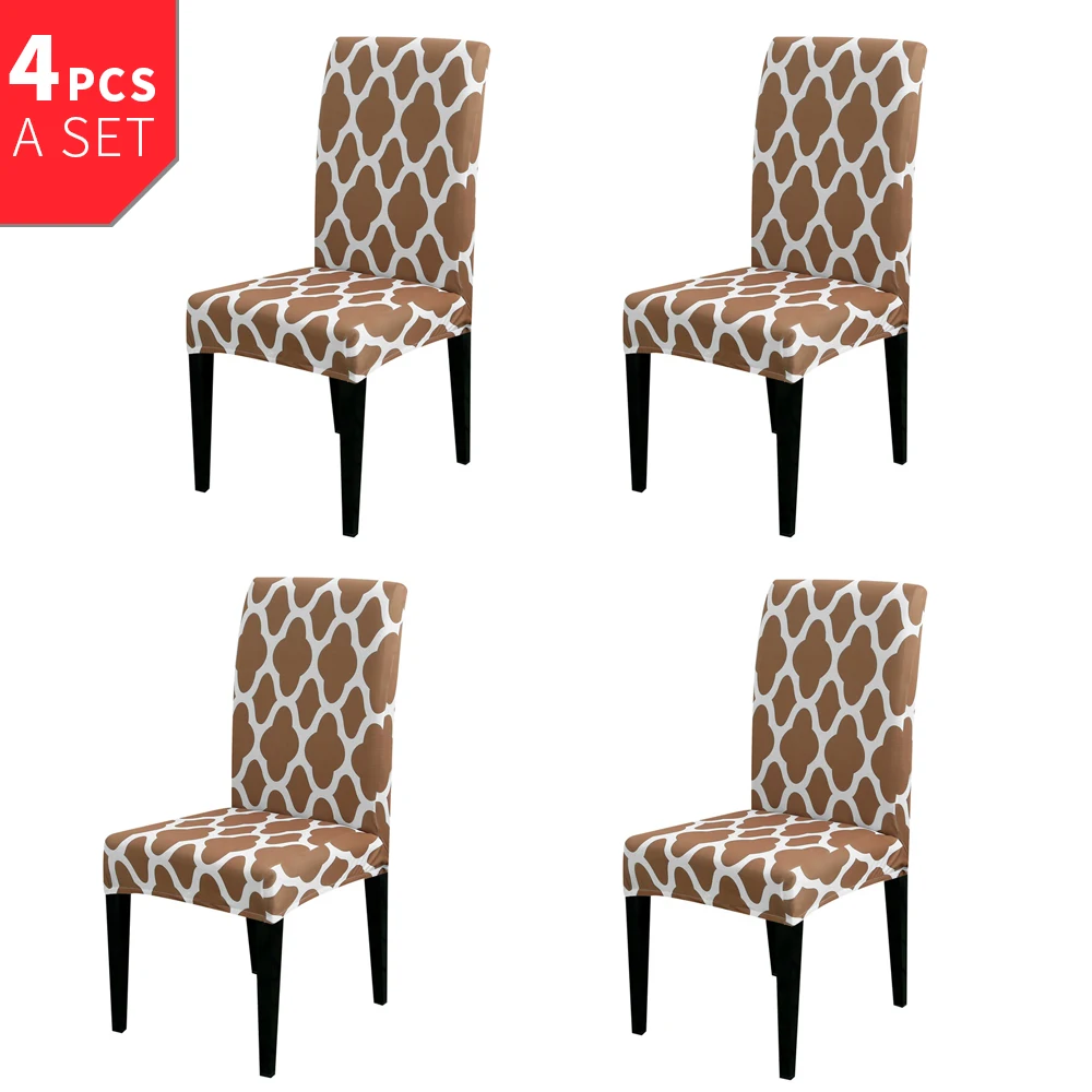 4pcs U 1/2/4 шт. чехол для кресла спандекс эластичные чехлов с сиденья чехлы на стулья для Обеденная Кухня свадебный банкет в отеле - Цвет: 4pcs U