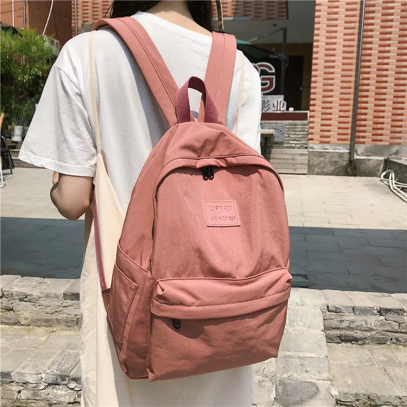 Модный водонепроницаемый нейлоновый женский школьный рюкзак для мальчиков и