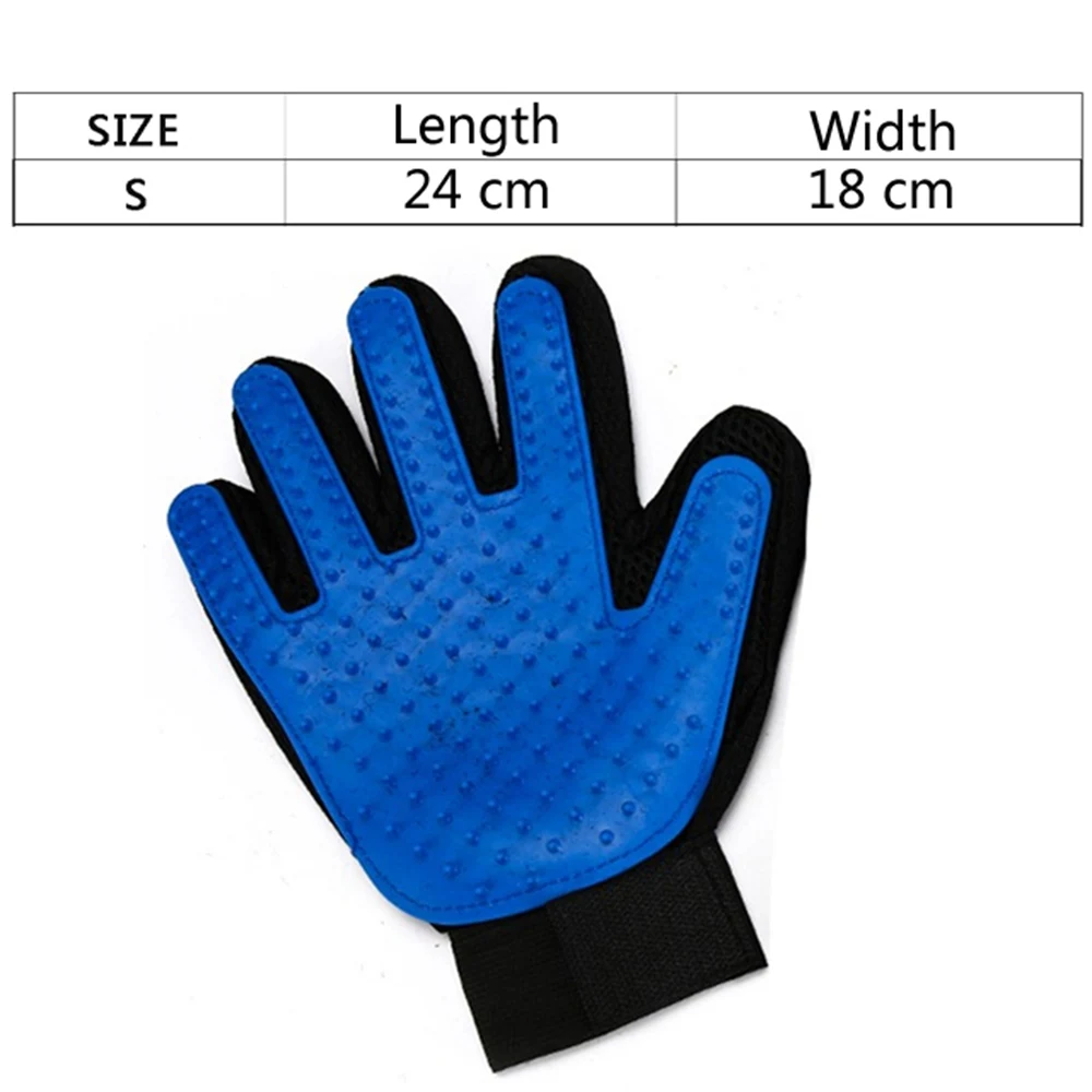 Blue 2 Щетка для ухода за домашними животными, перчатка для кошек, мягкая расческа для кошек, рукавица для стрижки собак, перчатка для удаления волос для кошек, собак, уход JK0001 - Цвет: Blue 2