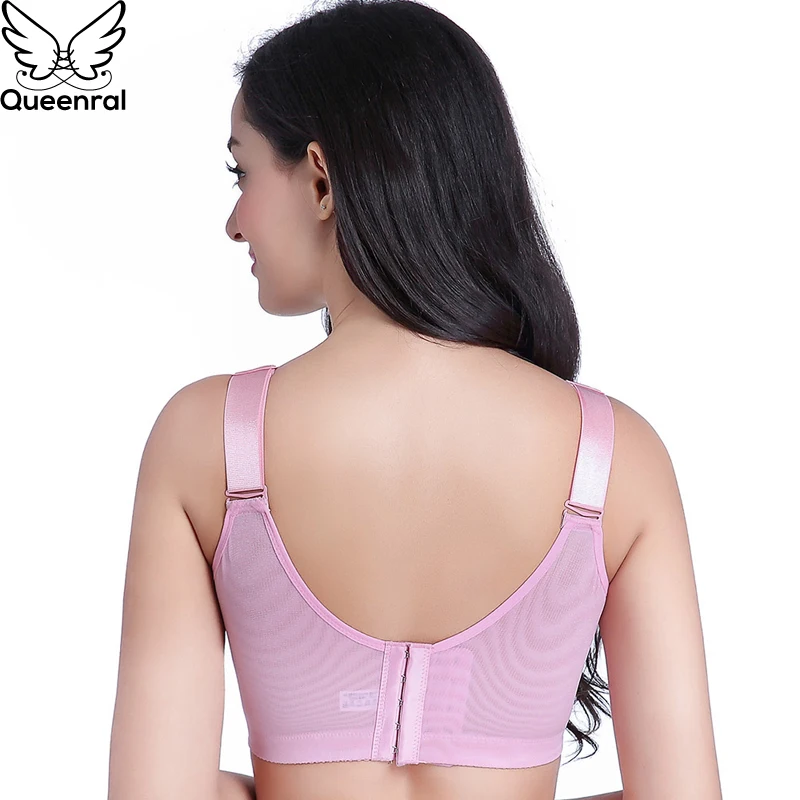 Queenral Bras For Women Underwear Lingerie BH Plus Size Brassiere Soutien Gorge Comfortable Breathable Wire Free Female Bralette