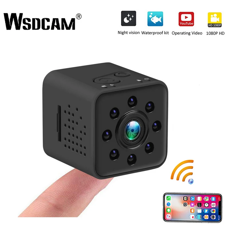 

Wsdcam FULL HD 1080P Mini Camera WIFI Camera SQ13 SQ23 SQ11 SQ12 Night Vision Waterproof Shell CMOS Sensor Recorder Camcorder