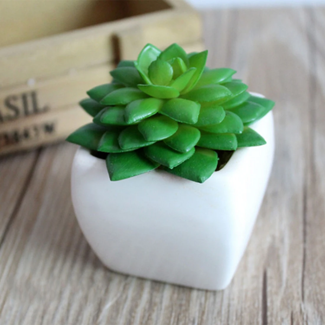 SURWISH набор из 4 моделирование суккулент Искусственный Комнатные растения бонсай