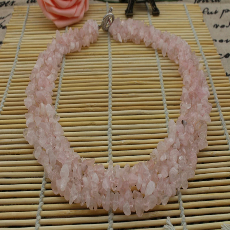 JINSE Stone Fluorite Garnet Coral Opal 5 Layers Chip Beads Necklace Natural BLS104 | Украшения и аксессуары