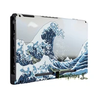extremerate soft touch grip the great wave console back plate diy replacement shell case with kickstand for ns switch console