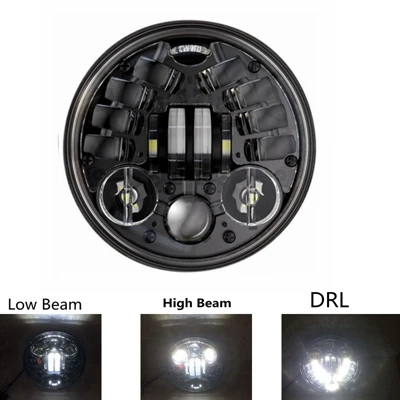 Black White DRL Marlaa 5,7" 5 3/4 светодиодный фар для HONDA VTX 1300 1800 индиас Bajaj флеш-накопителей“ Мстители ”1200 XL1200L пользовательские XL1200C 883 XL883 883L XL883R - Цвет: Black White DRL