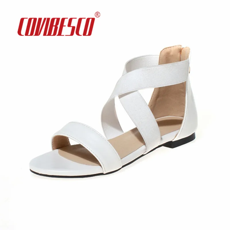 COVIBESCO Fashion Women Gladiator Sandals Casual Dress Summer Shoes Ladies Female Flats Heels Woman | Обувь