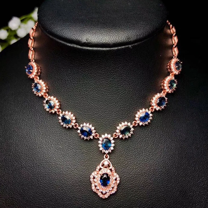 Ювелирные изделия CoLife роскошное сапфировое ожерелье для свадьбы 12 шт.