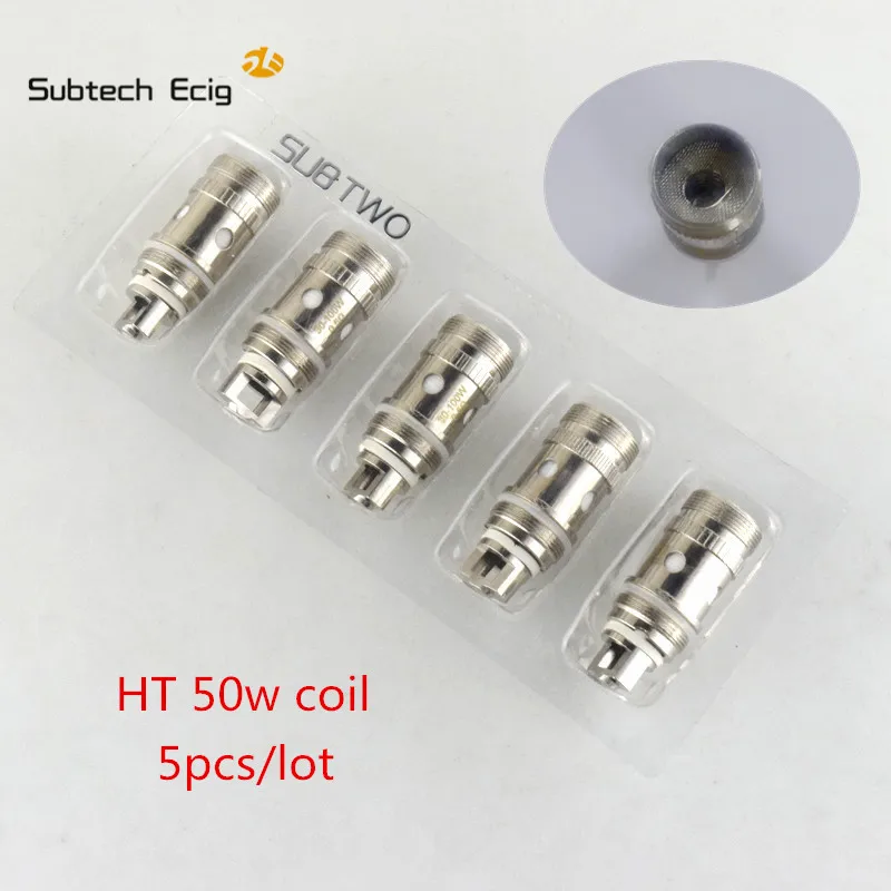

5Pcs/lot Original HT 50W Head Coil 0.3 0.5 Ohm resistance Replacement Atomizer Electronic Cigarette atomizer core fit HT 50W