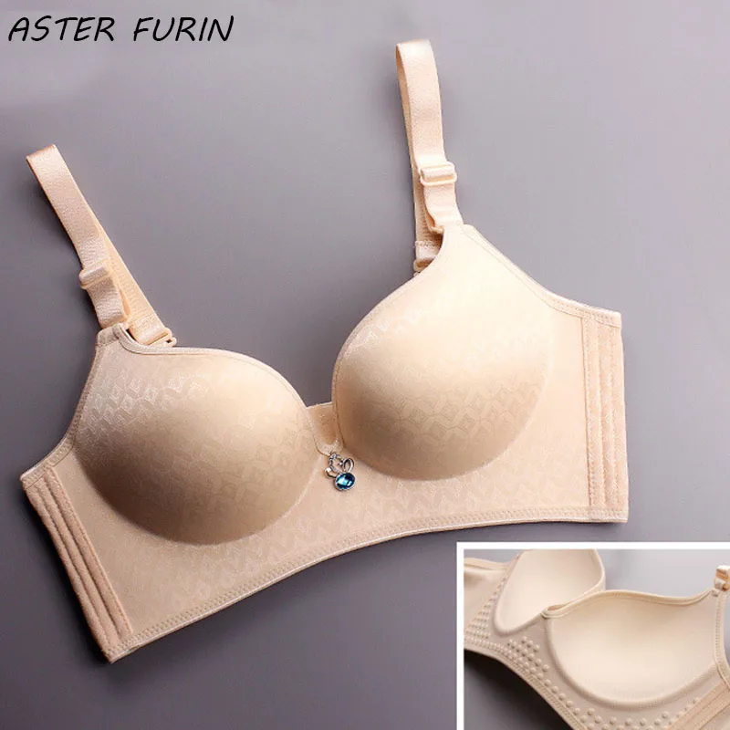 2017 женщин Сексуальный Провода Бесплатный Push Up Печати Bralette Кружева Тонкий И