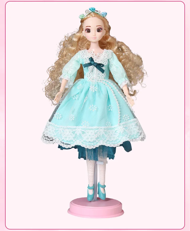 13 Moveable Joints 3D Eyes BJD Doll Toys With Accessories Clothes Shoes Fashion Figure Nake Princess Dolls Toy For Girls Gift