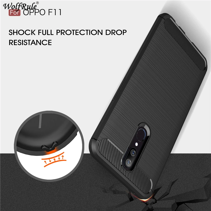 

Чехол Wolfrule Oppo F11, Модный чехол из углеродного волокна для Oppo F11, чехол для смартфона Oppo F11 Pro F11