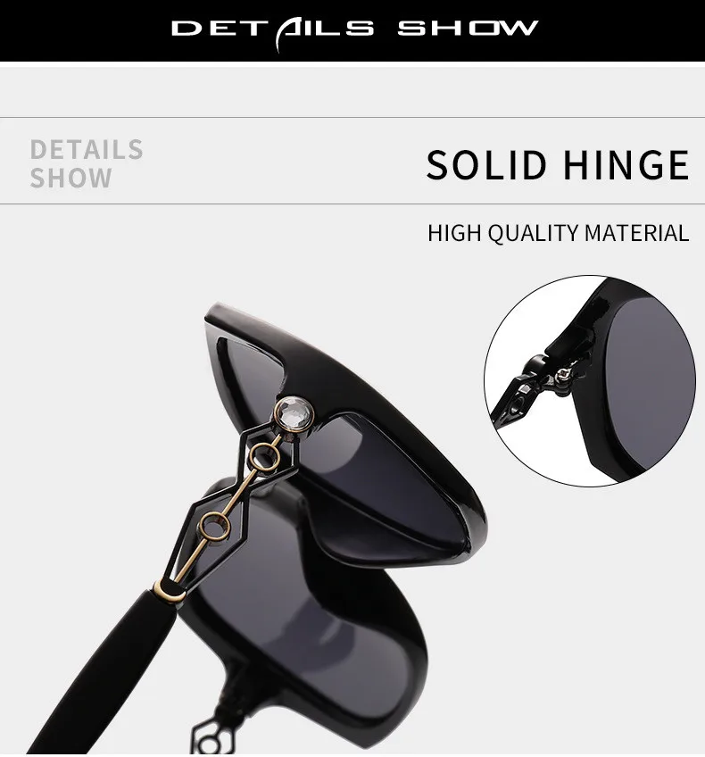

VWKTUUN Luxury Polarized Sunglasses Women Hollow Frame Oversized Sunglasses Female UV400 Glasses Fashion Eyewear Gradient Lens