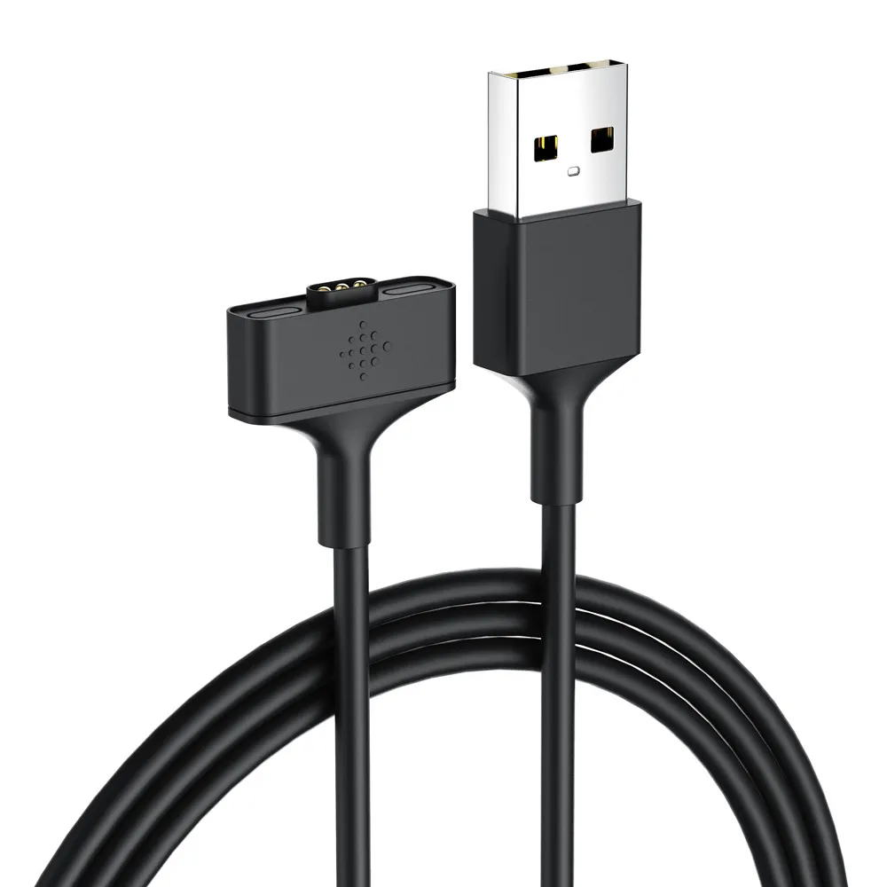 USB кабель для зарядного устройства кабель Шнур замена часы зарядное устройство для Fitbit ionic - Цвет: Черный