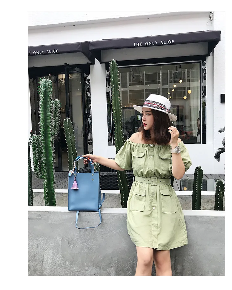 DUSUN 2pcs/Set Women Bag Tassel Pure PU Leather Shoulder Crossbody Bag Women Handbag Scarves Set Large Tote Female Shopping Bag