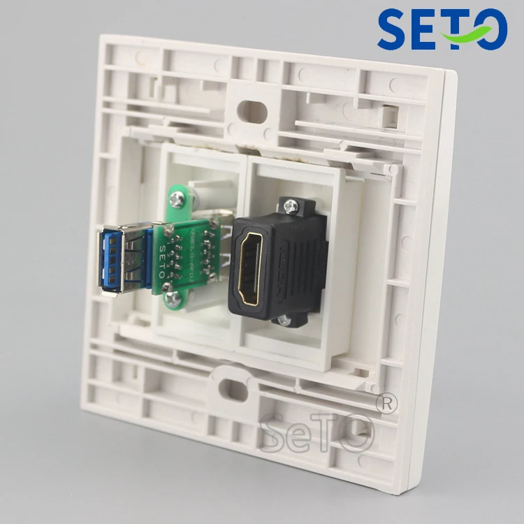 SeTo 86 Type Single HDMI + 3.0 USB Assorted Panel Wall Plate Socket Keystone Faceplate | Обустройство дома