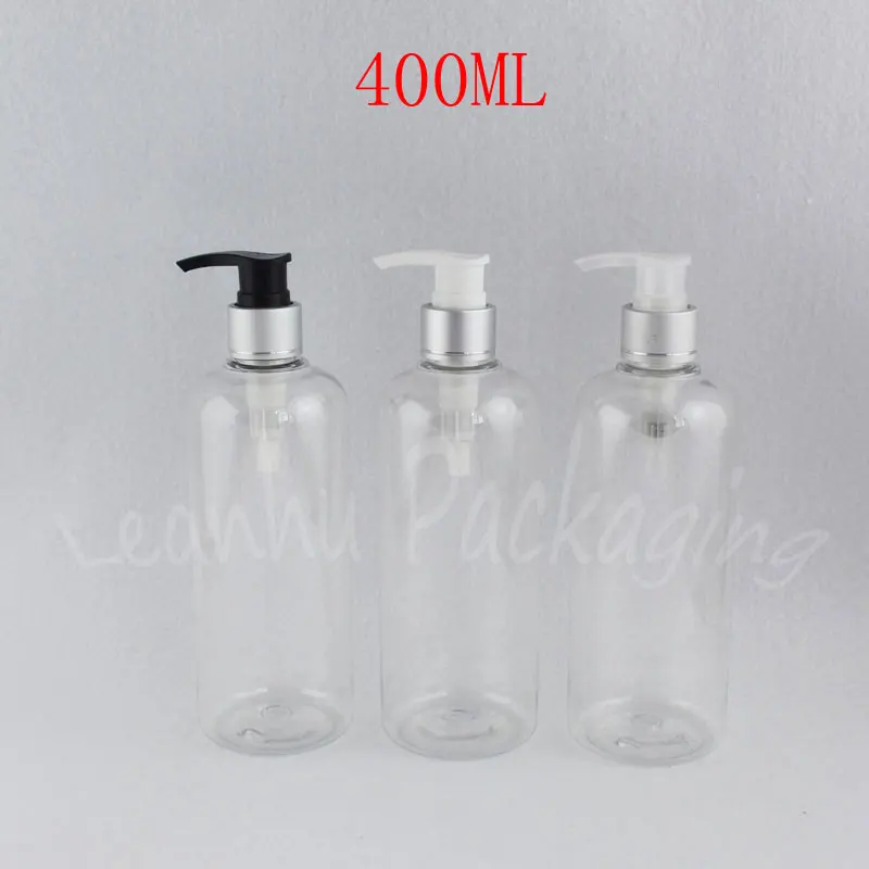 

400ML Transparent Plastic Bottle , 400CC Empty Cosmetic Container , Lotion / Shampoo Packaging Bottle ( 15 PC/Lot )