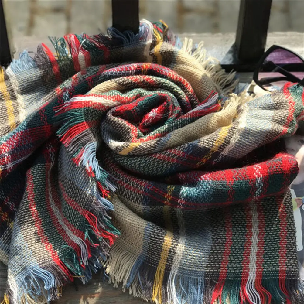 2018 New Winter Scarf Fashion Women Luxury Plaid Faux Cashmere Scarves Bandana Shawl Bufanda Wholesale 87*50CM | Аксессуары для